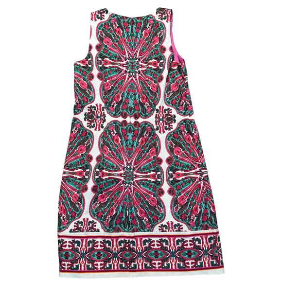 London Times Sheath Dress Size‎ 4 Multicolor Floral Boat Neck Sleeveless - Picture 5 of 7